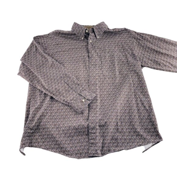 Vintage Trader Bay Mens 100% Cotton Long Sleeve Button-Down Shirt size Large - Picture 1 of 4
